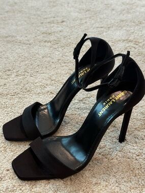 Saint Laurent Amber 105 Satin Heels.